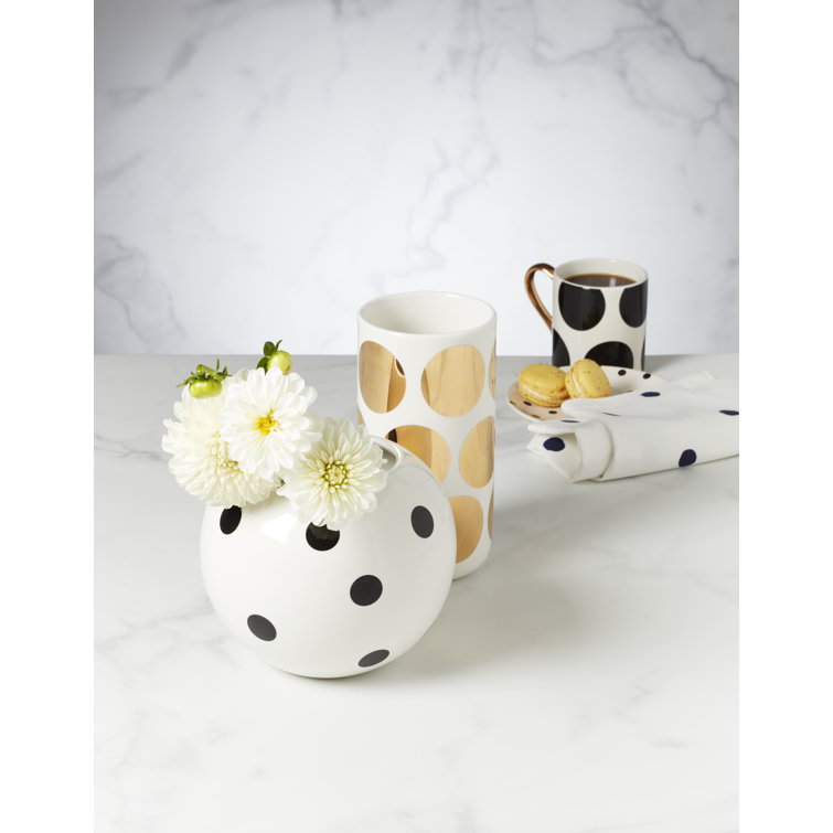 kate spade new york On The Dot Tall Gold Dot Vase Perigold